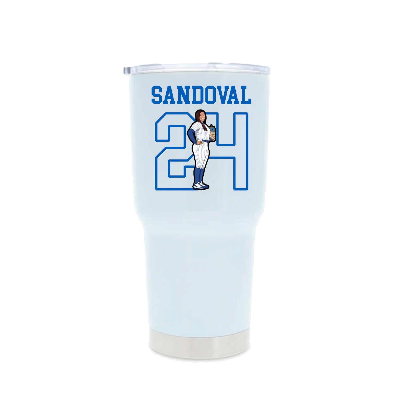 30oz Stainless Steel Tumbler — Shirsey in White