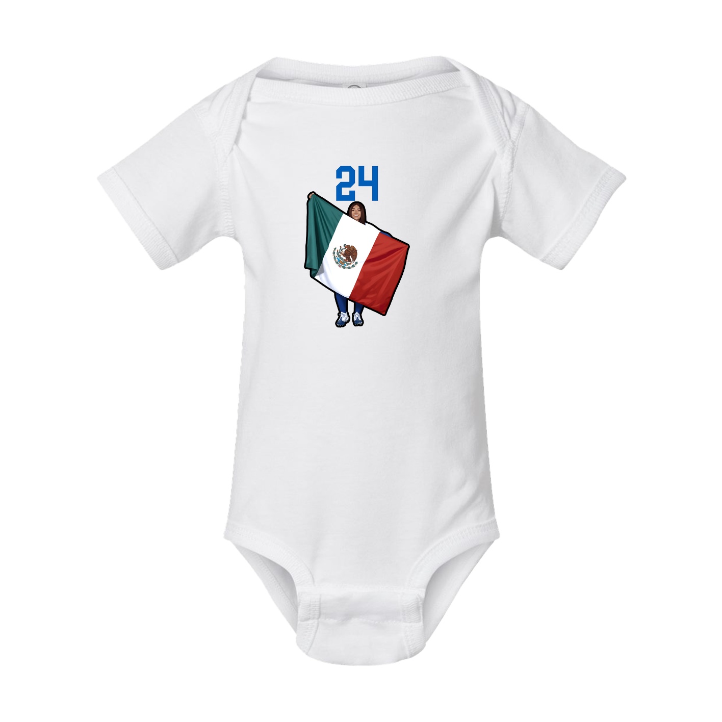 Baby Onesie — Number Top in White