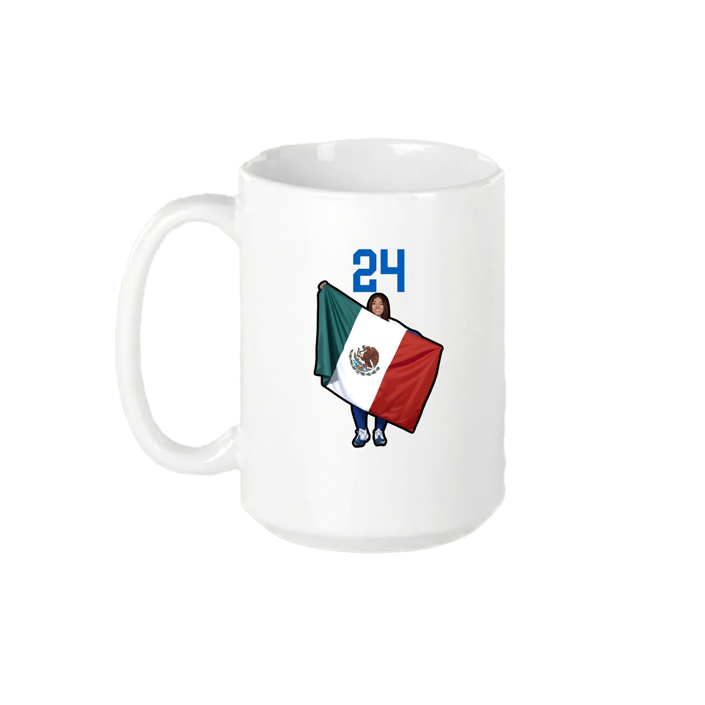 15oz Coffee Mug — Number Top in White