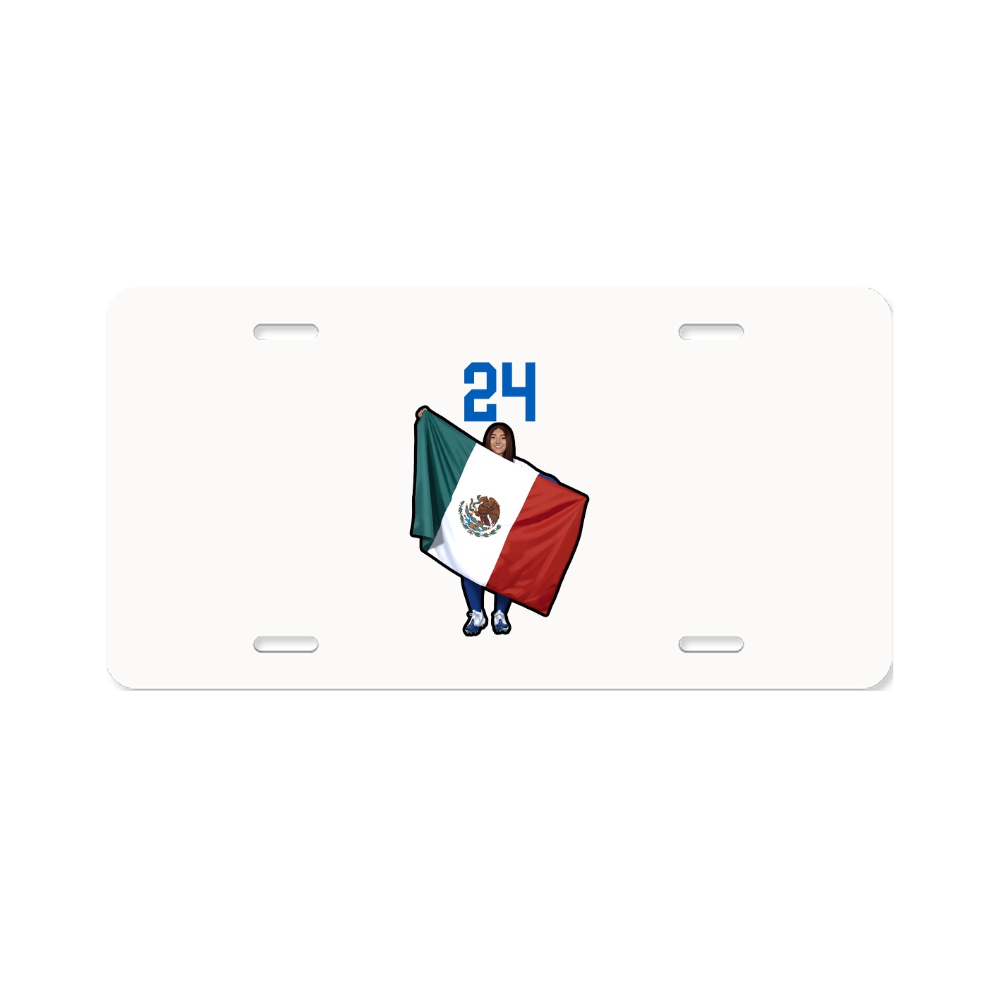 License Plate — Number Top in Classic