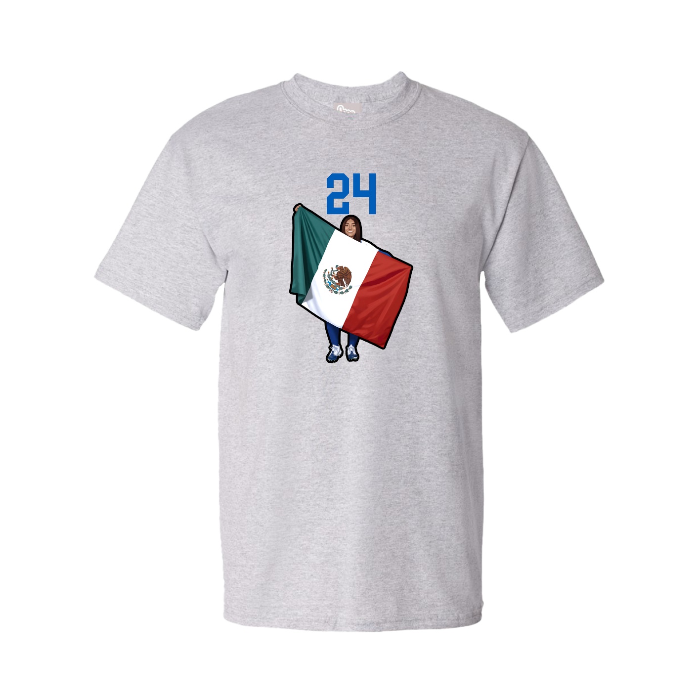 Youth Tee — Number Top in Grey