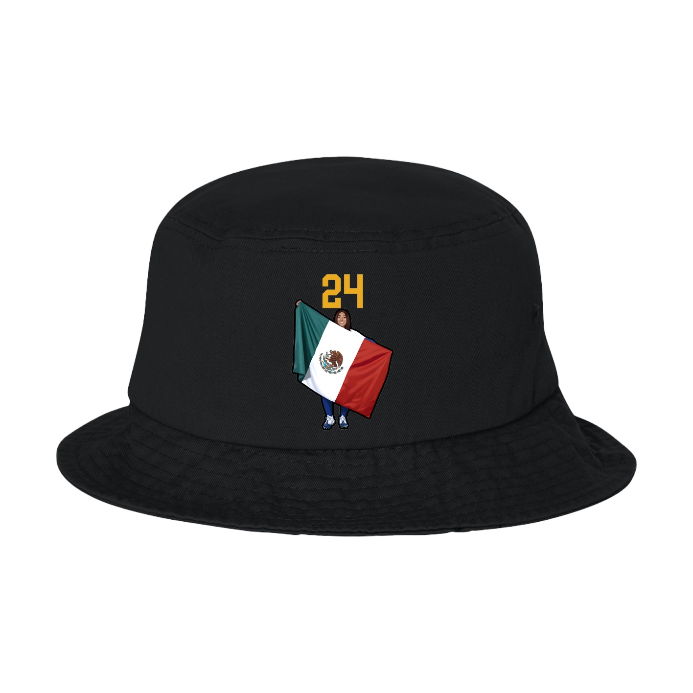Bucket Cap — Number Top in Black