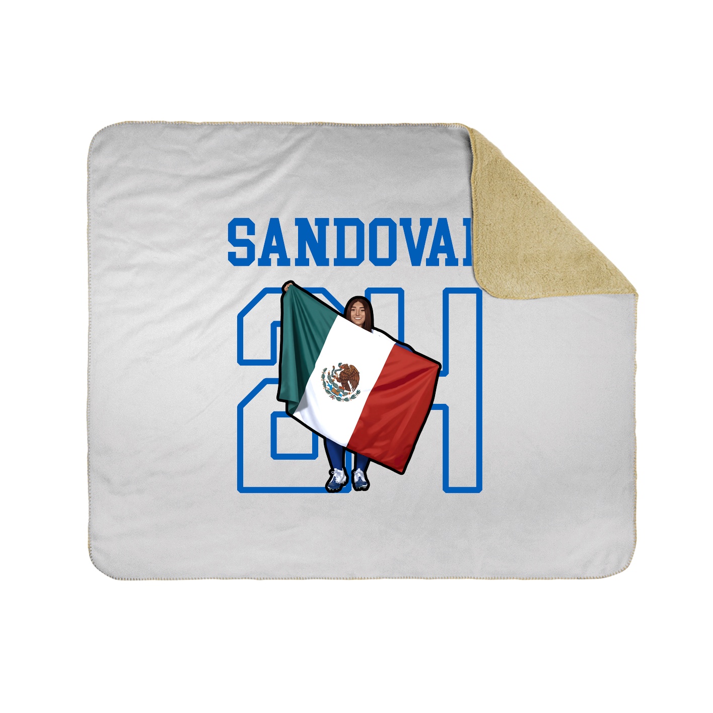 Throw Blanket — Shirsey in White