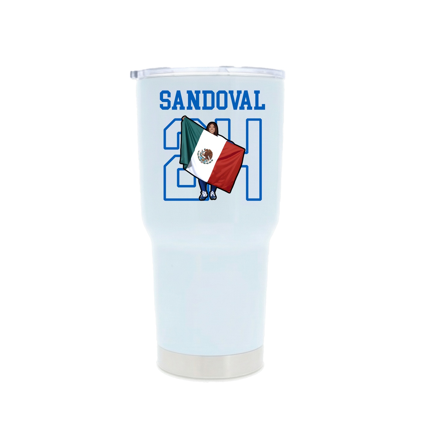 30oz Stainless Steel Tumbler — Shirsey in White