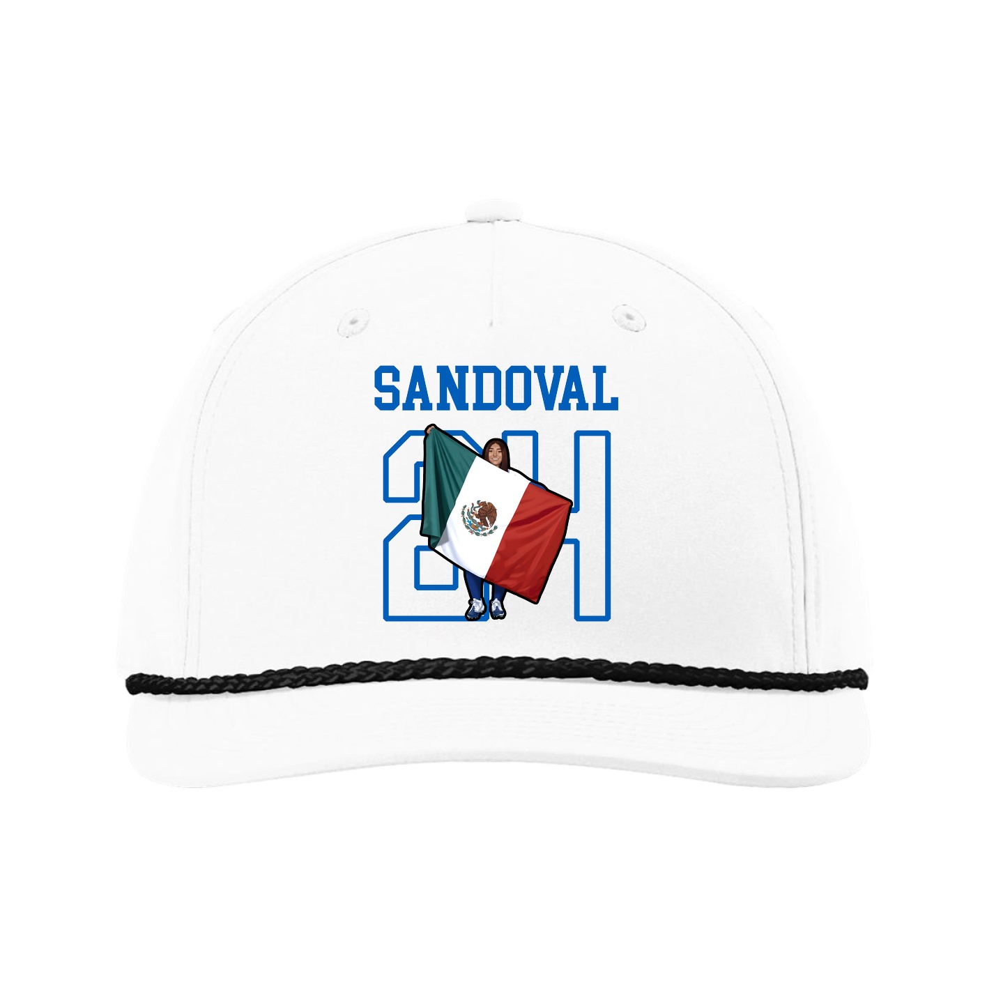 Five-Panel Classic Rope Cap — Shirsey in White