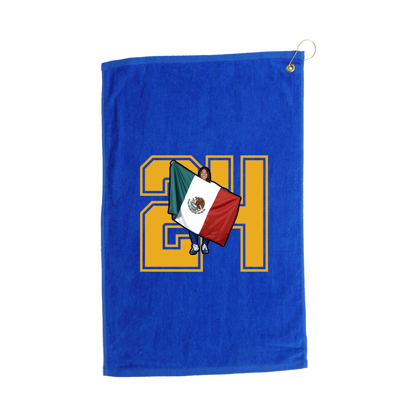 Golf Towel — Number in Royal