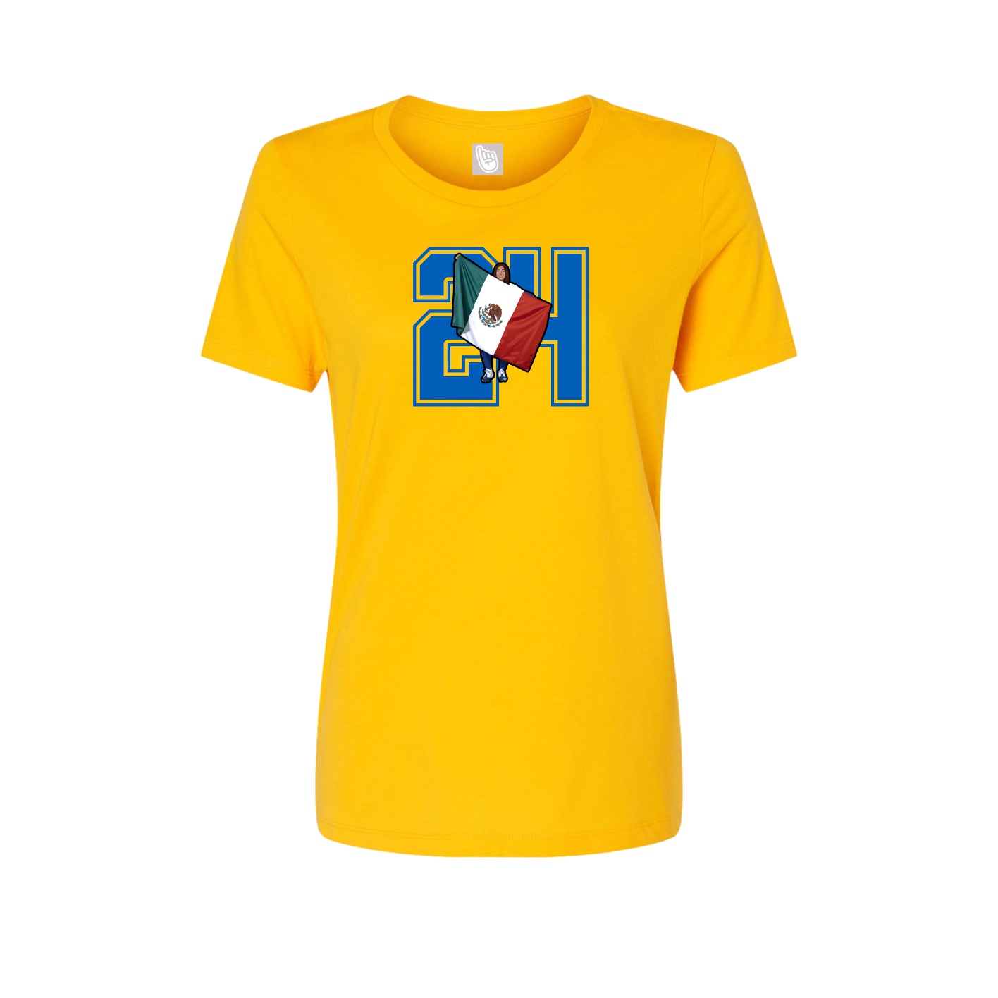 Womens Tee — Number in Gold