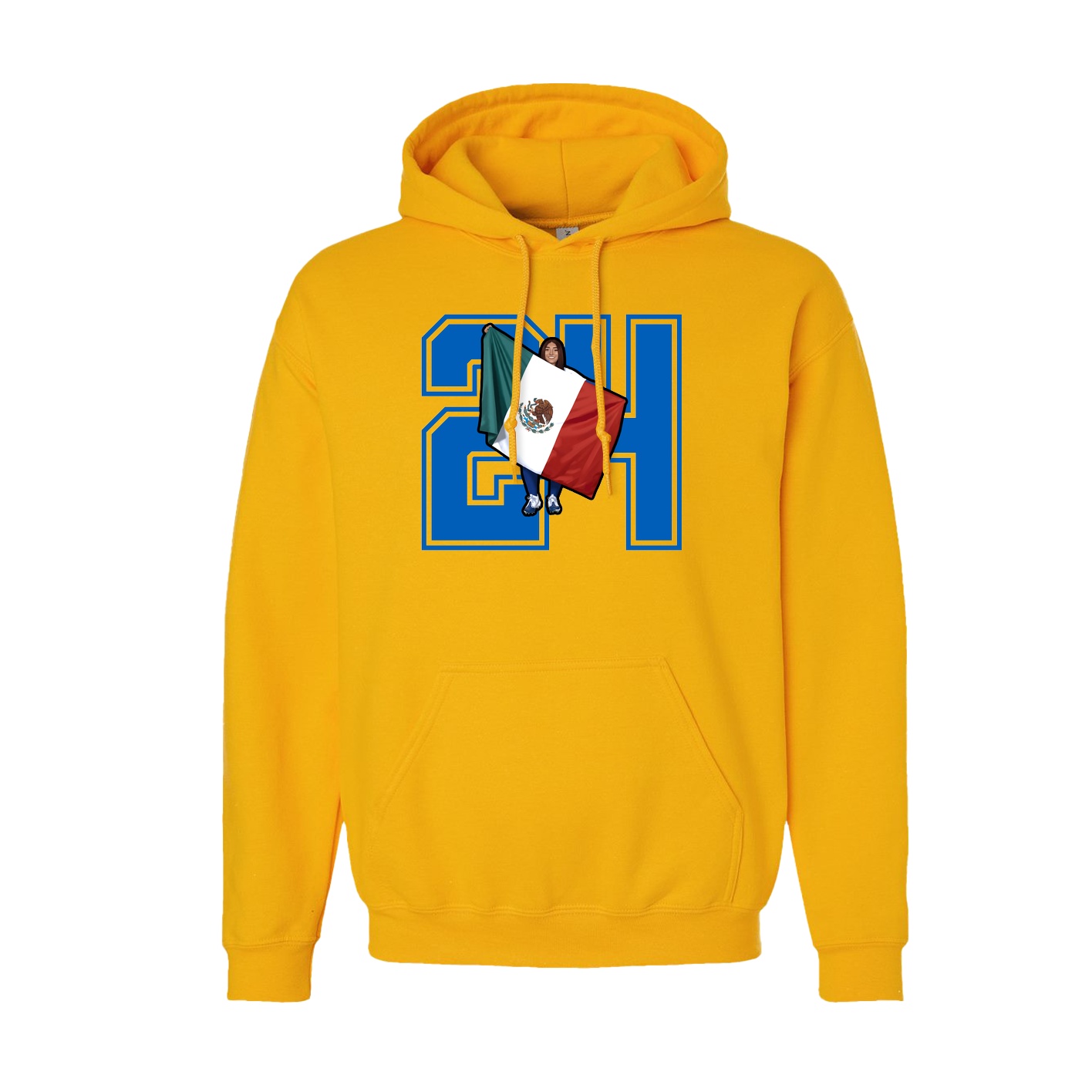 Hoodie — Number in Gold