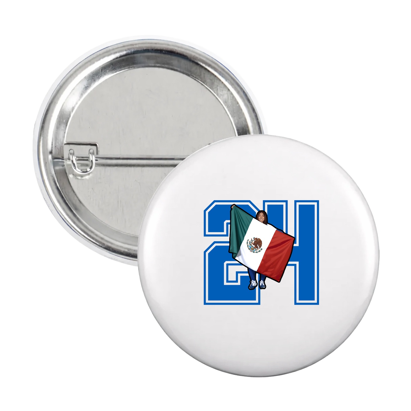 Game Day Button — Number in White