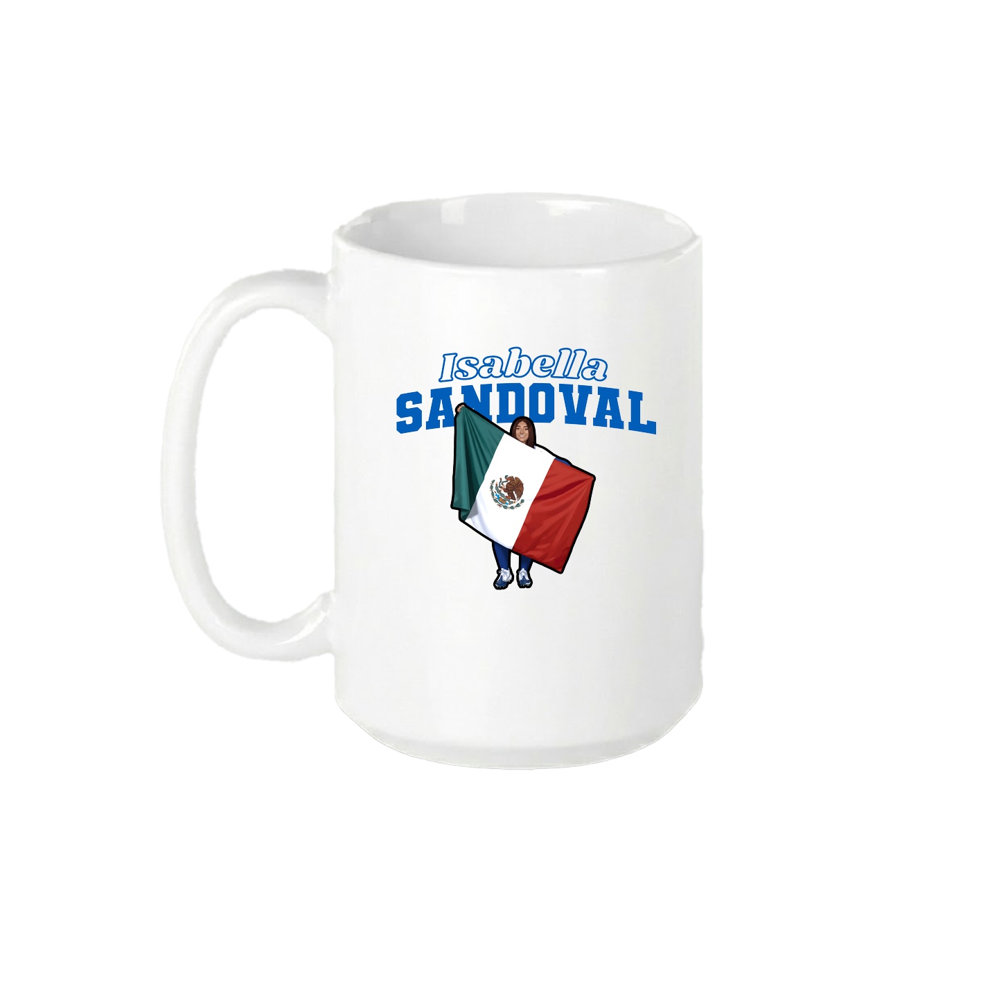 15oz Coffee Mug — Name Arch in White