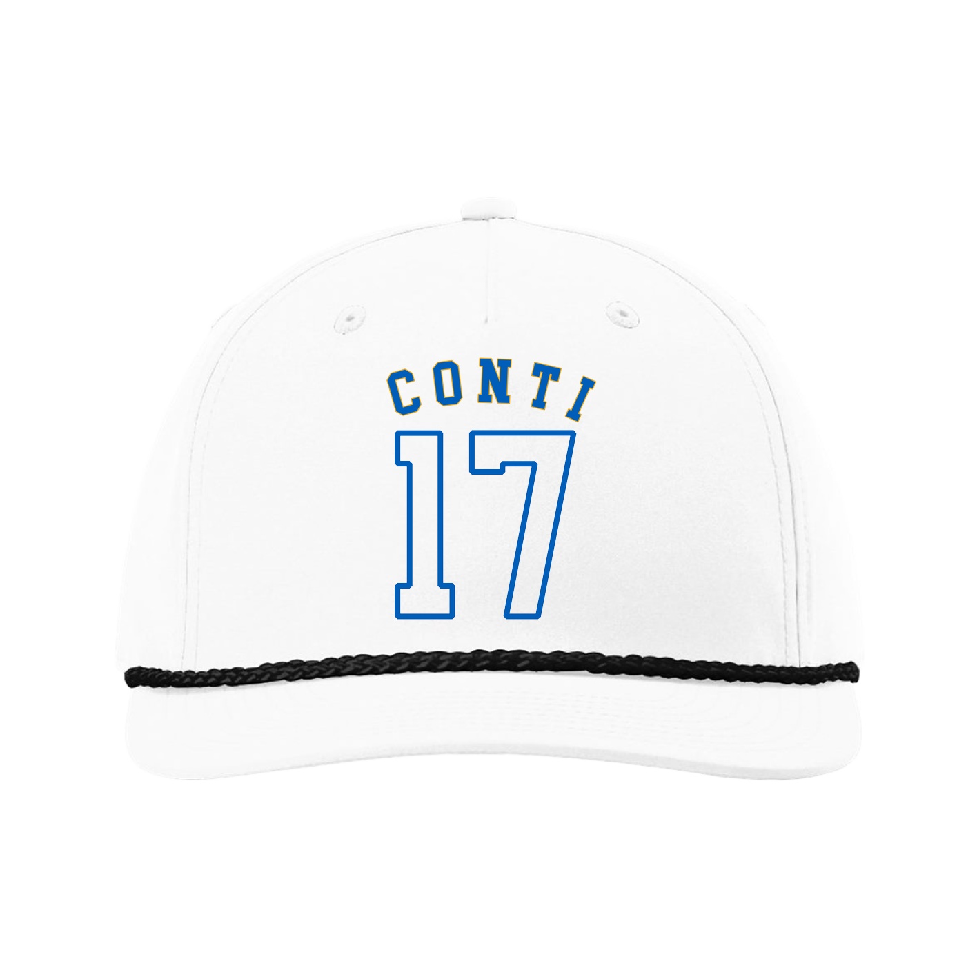 Five-Panel Classic Rope Cap — Shirsey Arch in White