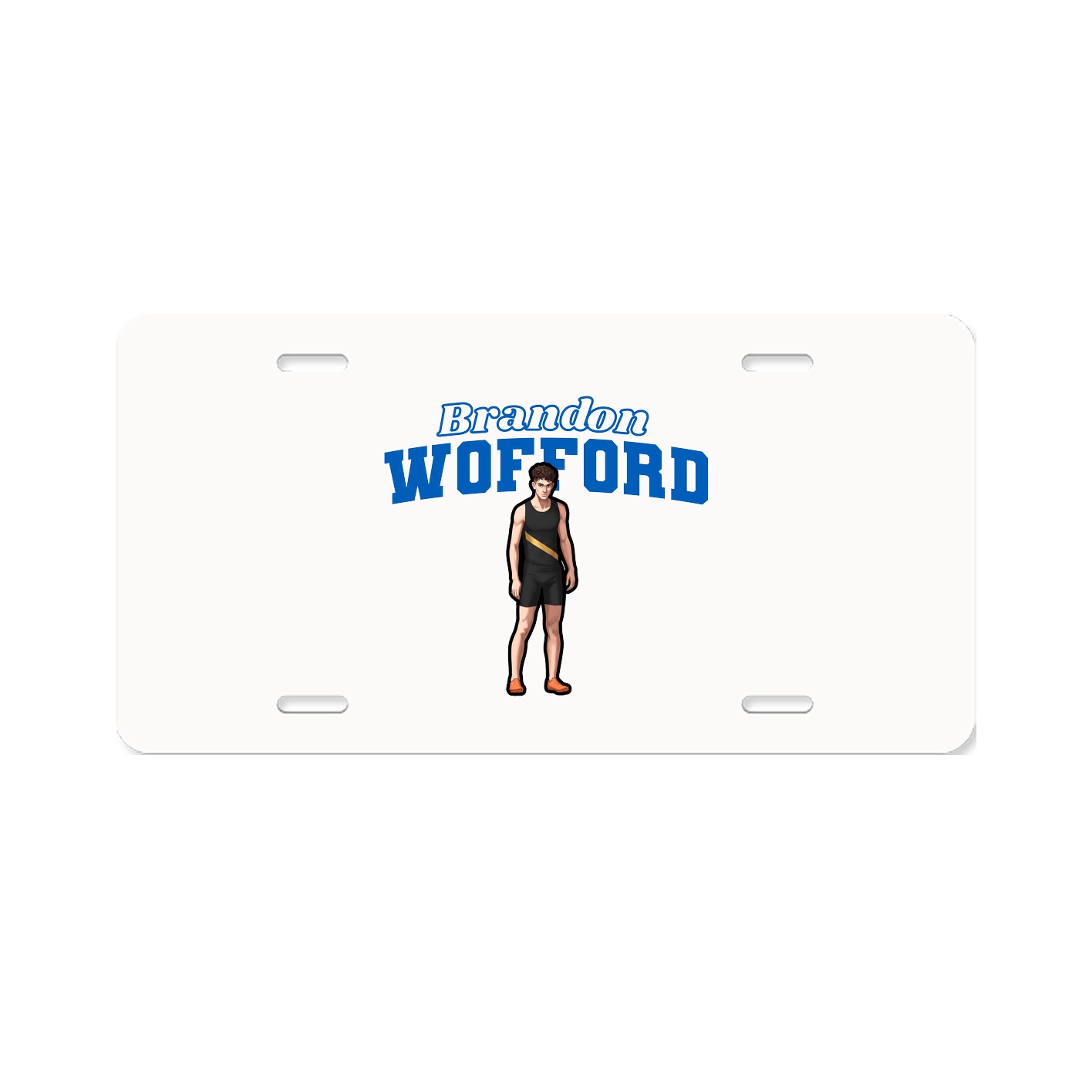 License Plate — Name Arch in Classic
