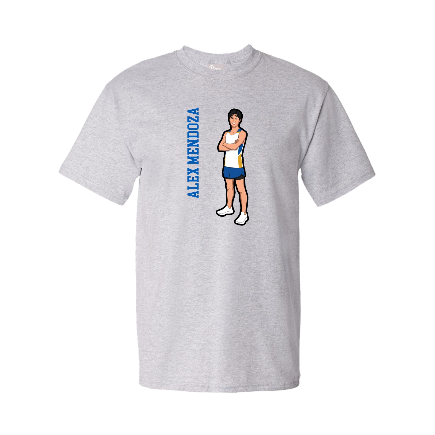 Tee — Name Vertical in Grey