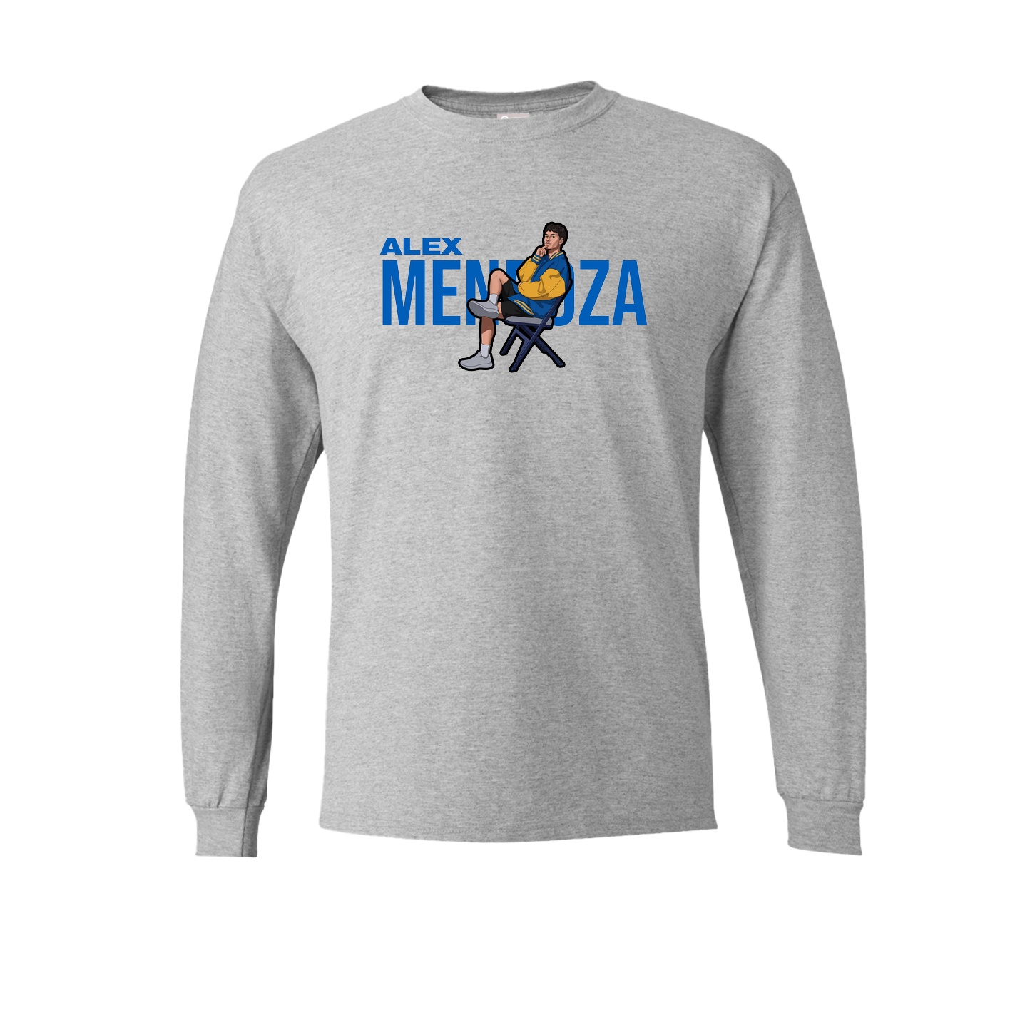 Long Sleeve Tee — Player Name in Grey