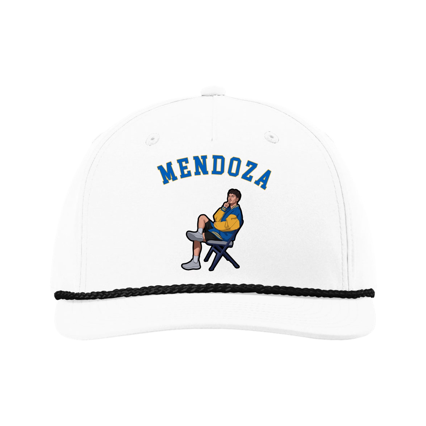 Five-Panel Classic Rope Cap — Shirsey Arch in White