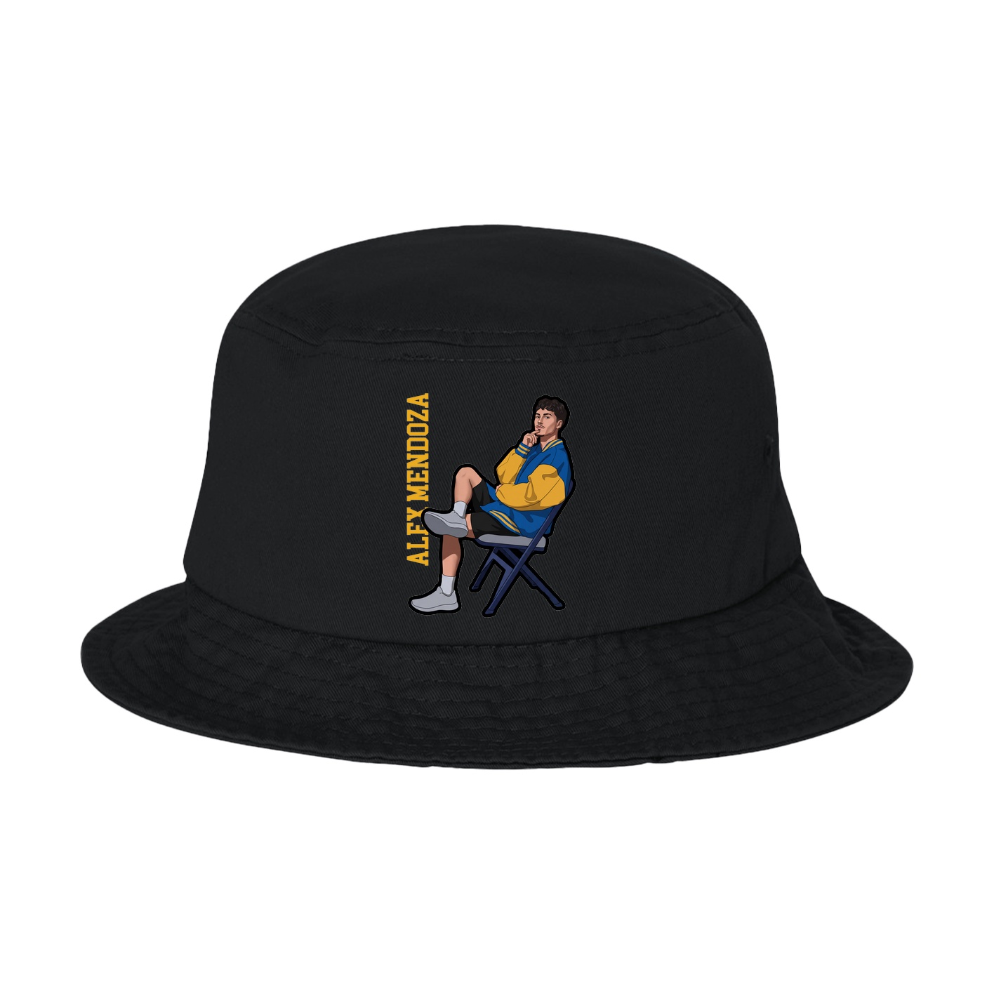 Bucket Cap — Name Vertical in Black