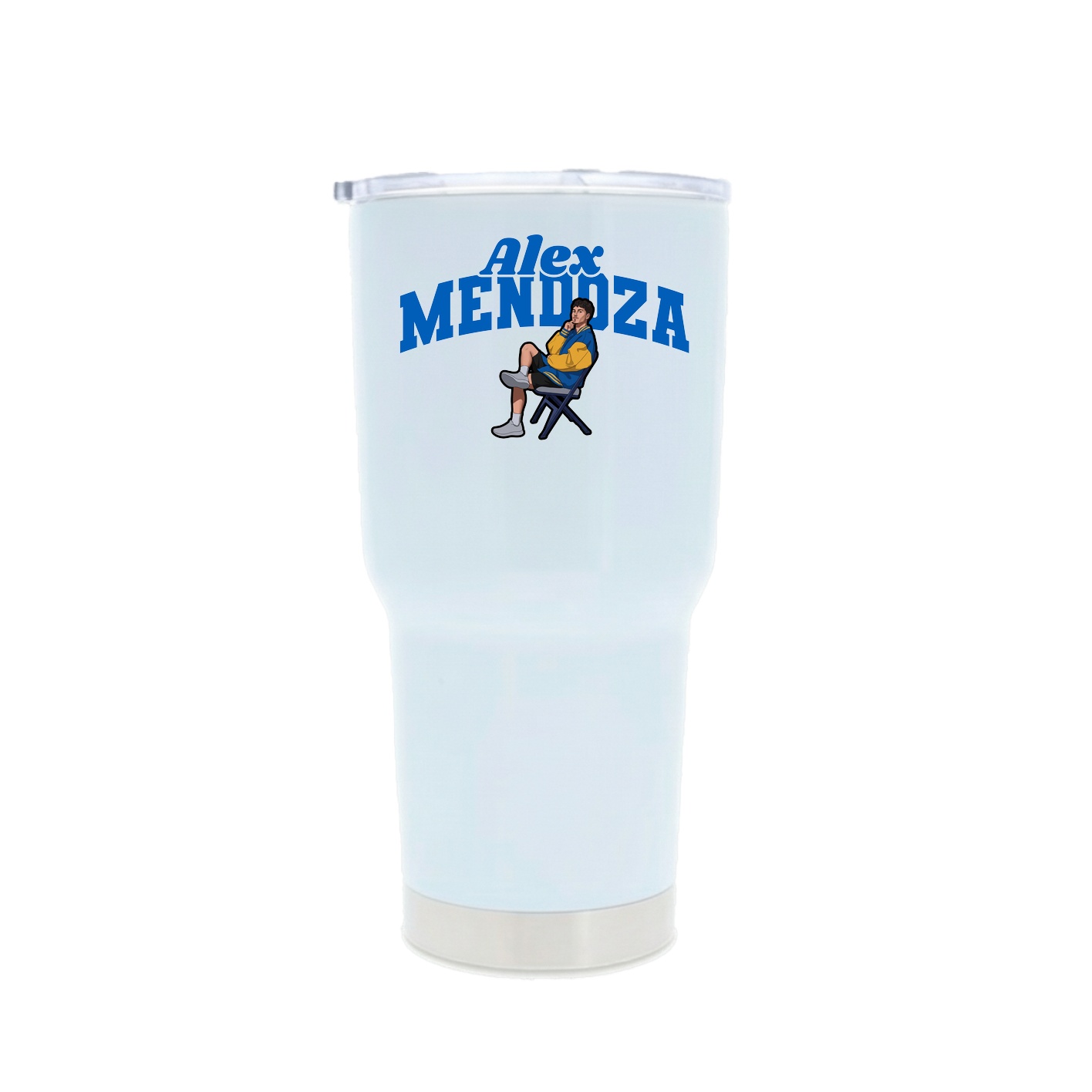 30oz Stainless Steel Tumbler — Signature Arch in White