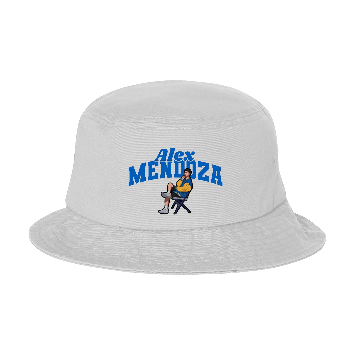 Bucket Cap — Signature Arch in White