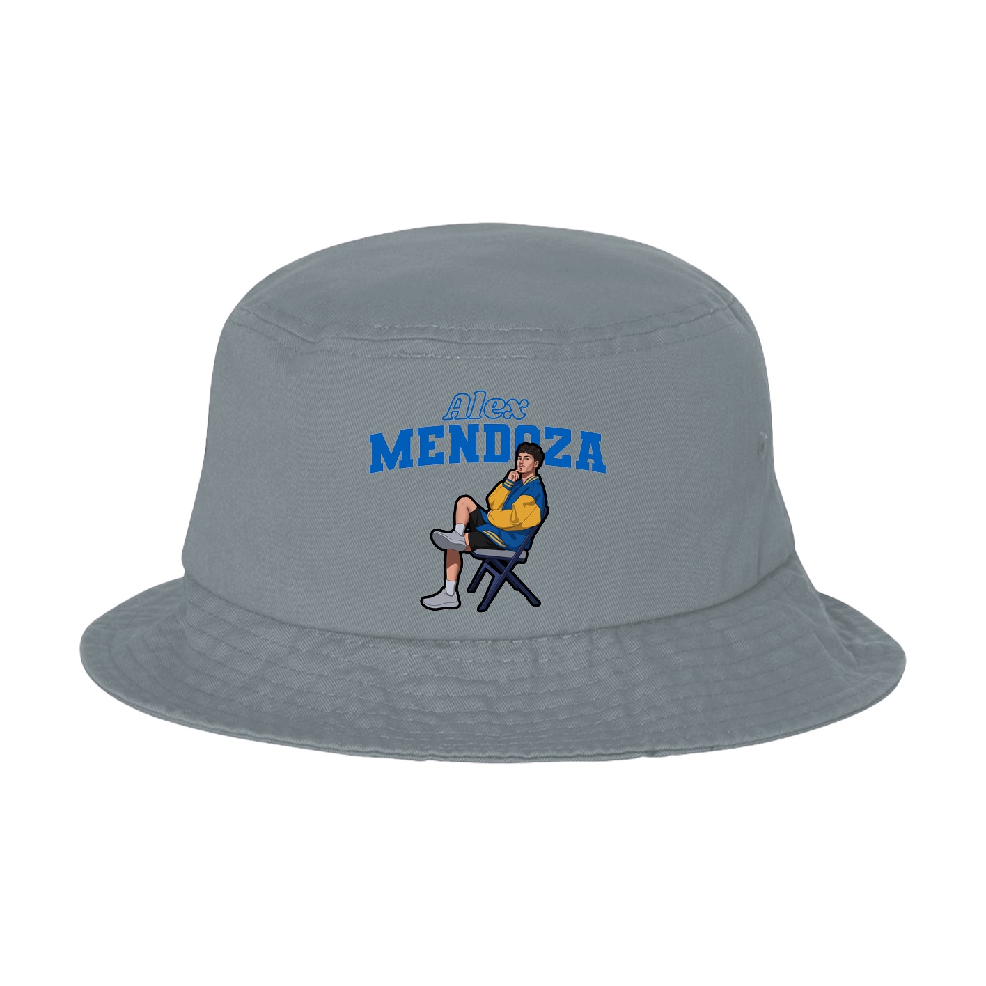 Bucket Cap — Name Arch in Grey