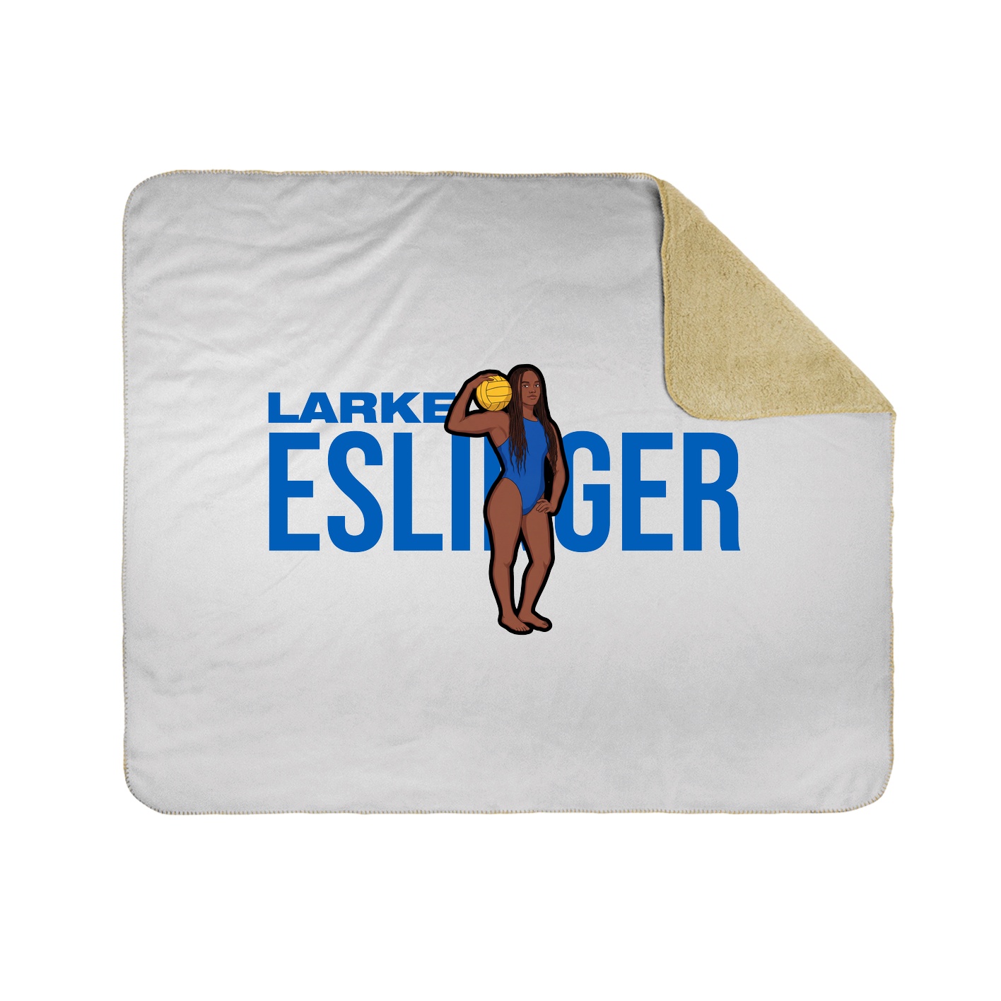 Throw Blanket — Player Name in White