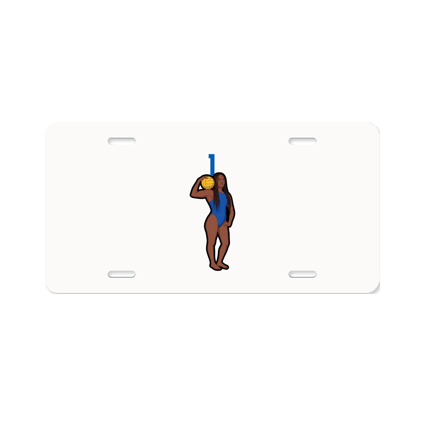 License Plate — Number Top in Classic