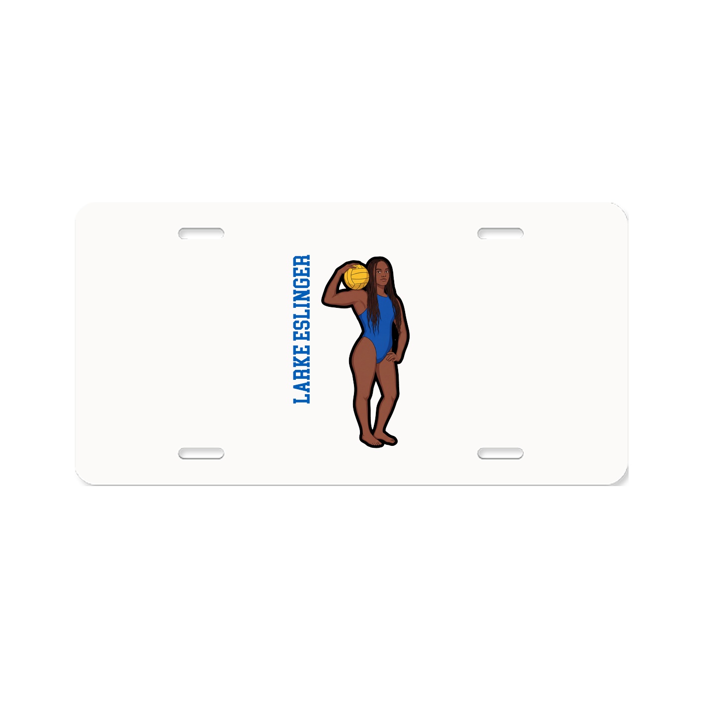 License Plate — Name Vertical in Classic