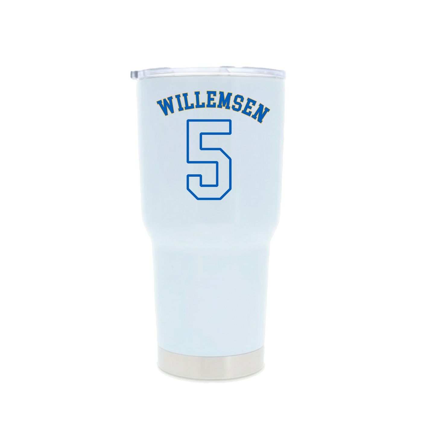 30oz Stainless Steel Tumbler — Shirsey Arch in White
