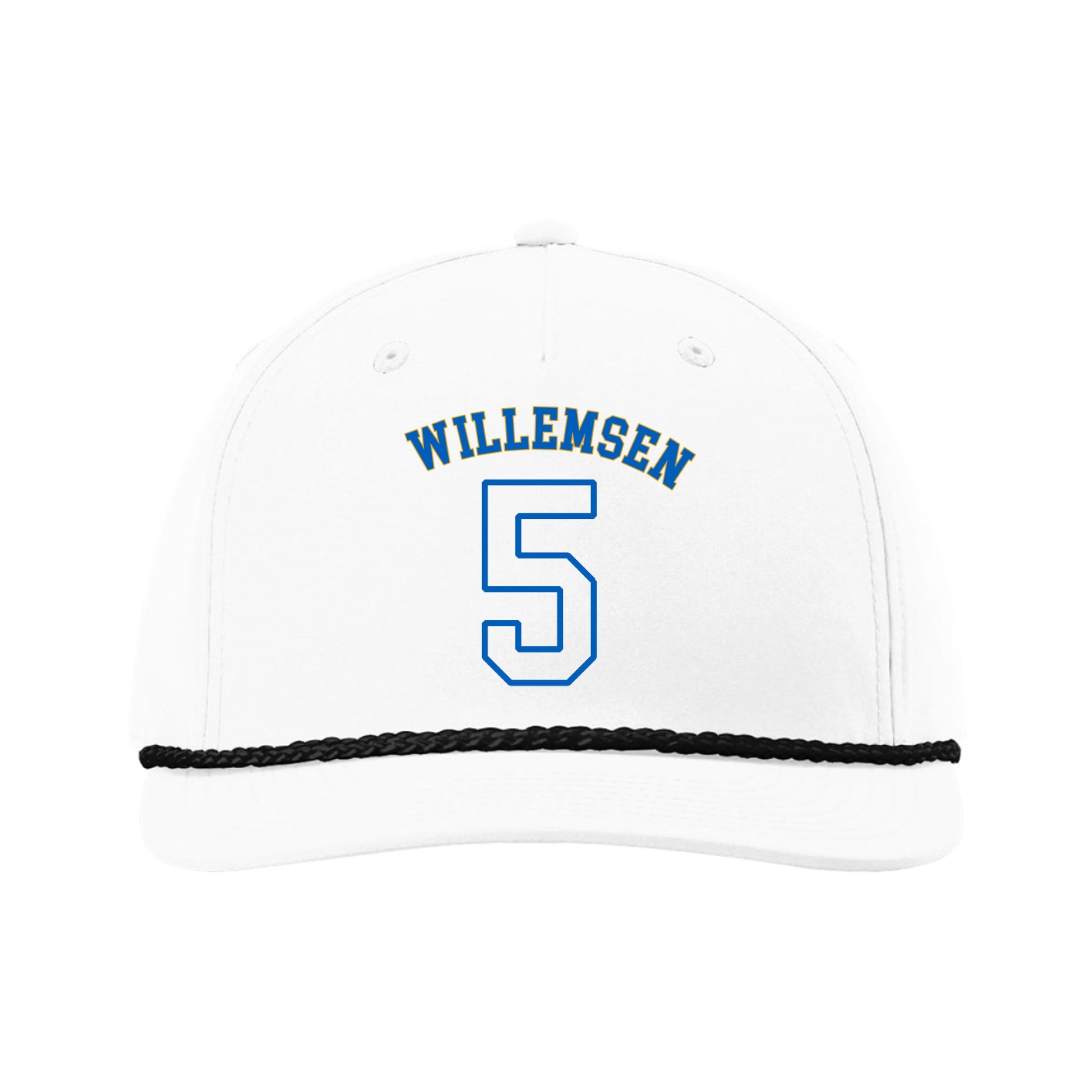 Five-Panel Classic Rope Cap — Shirsey Arch in White