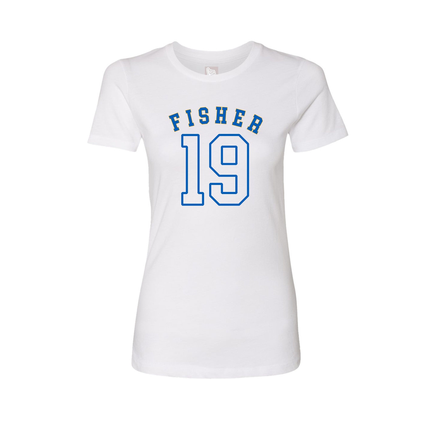 Fitted Women's Tee — Shirsey Arch in White