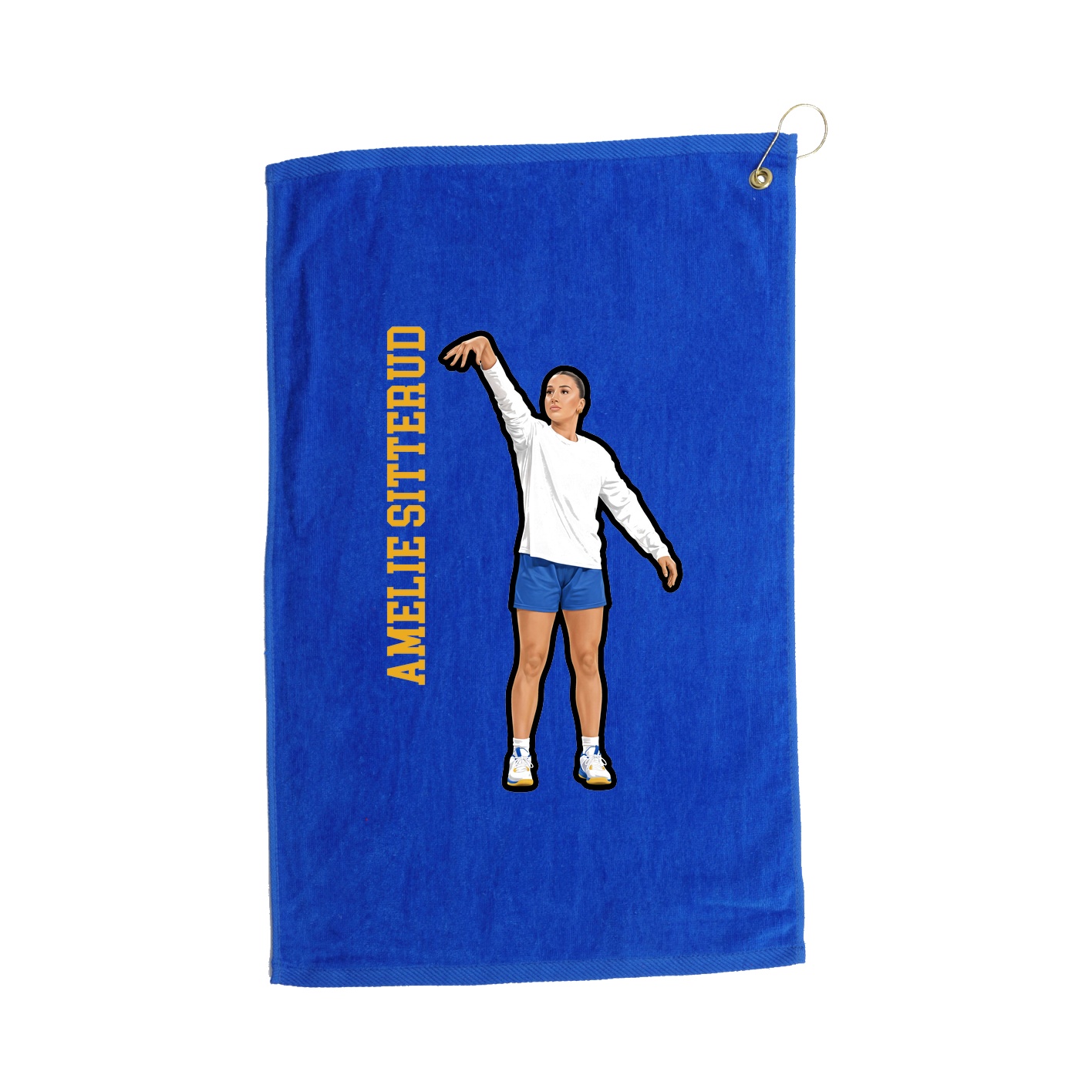 Golf Towel — Name Vertical in Royal
