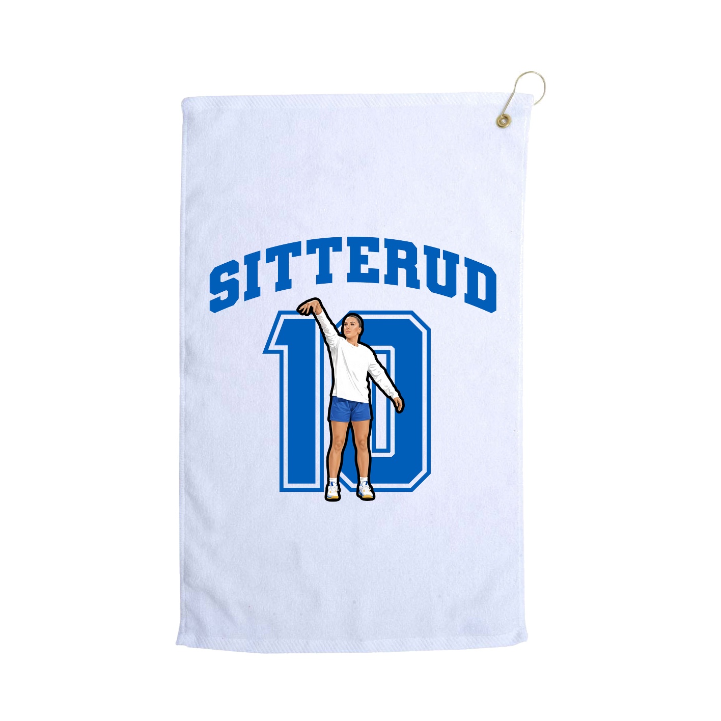 Golf Towel — Number in White
