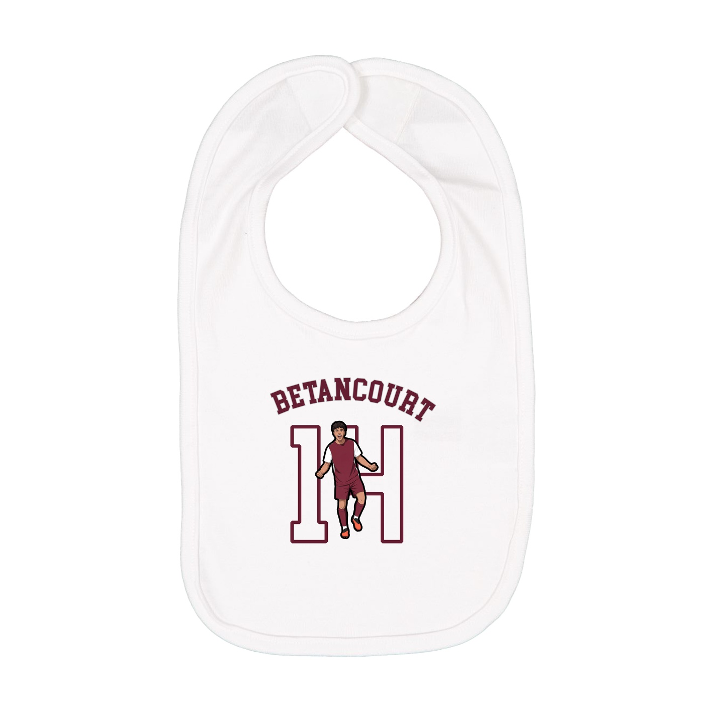 Infant Bib — Shirsey Arch in White