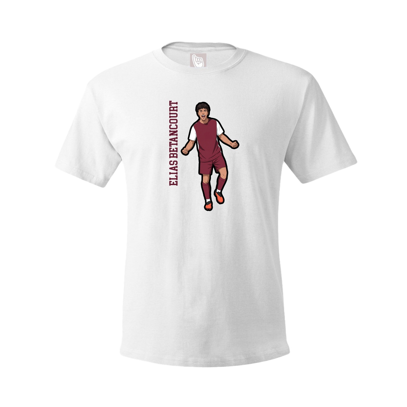 Tee — Name Vertical in White