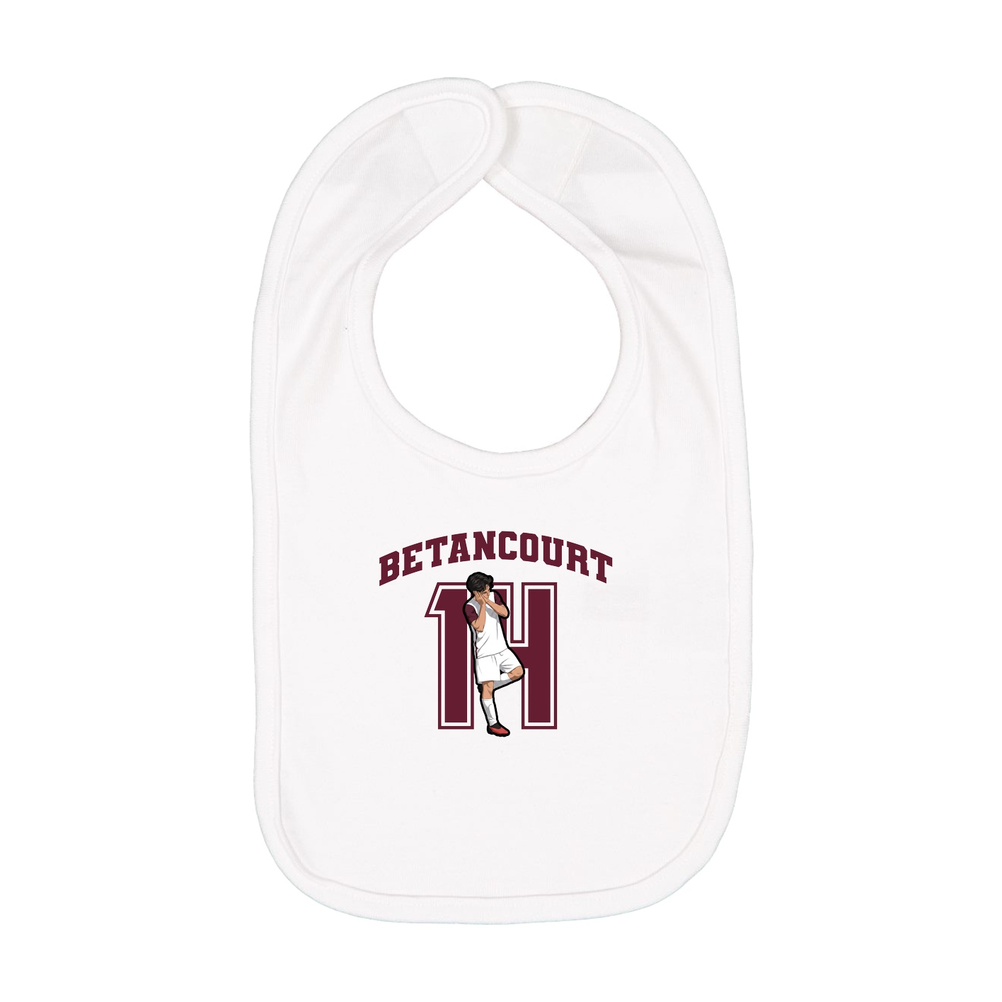 Infant Bib — Number in White