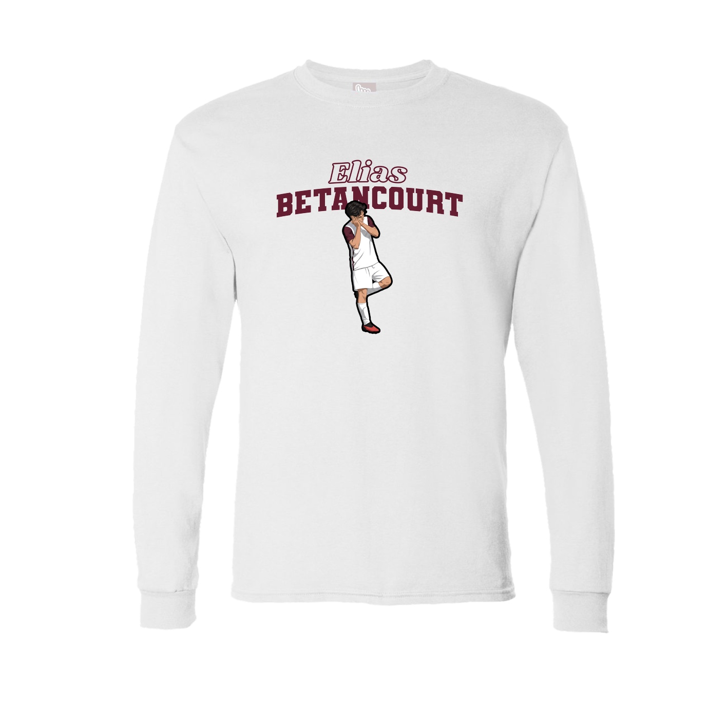 Long Sleeve Tee — Name Arch in White