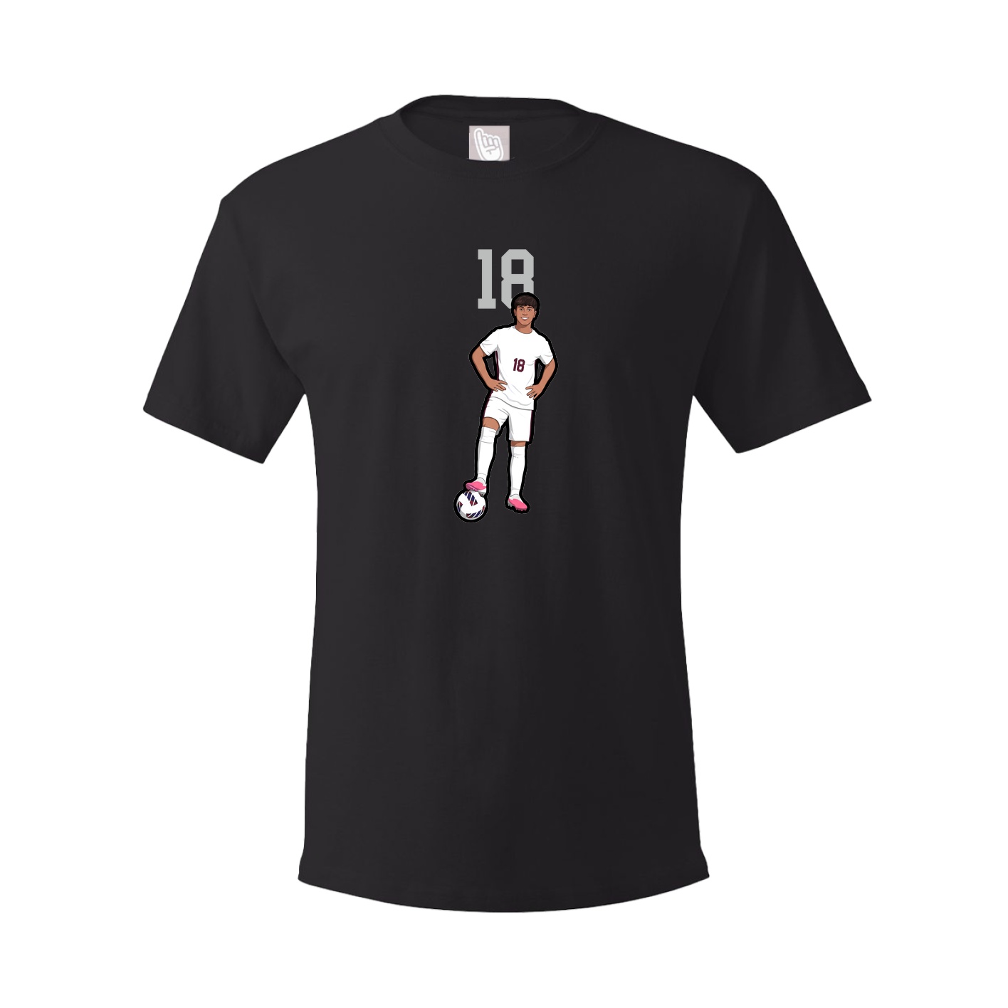Youth Tee — Number Top in Black