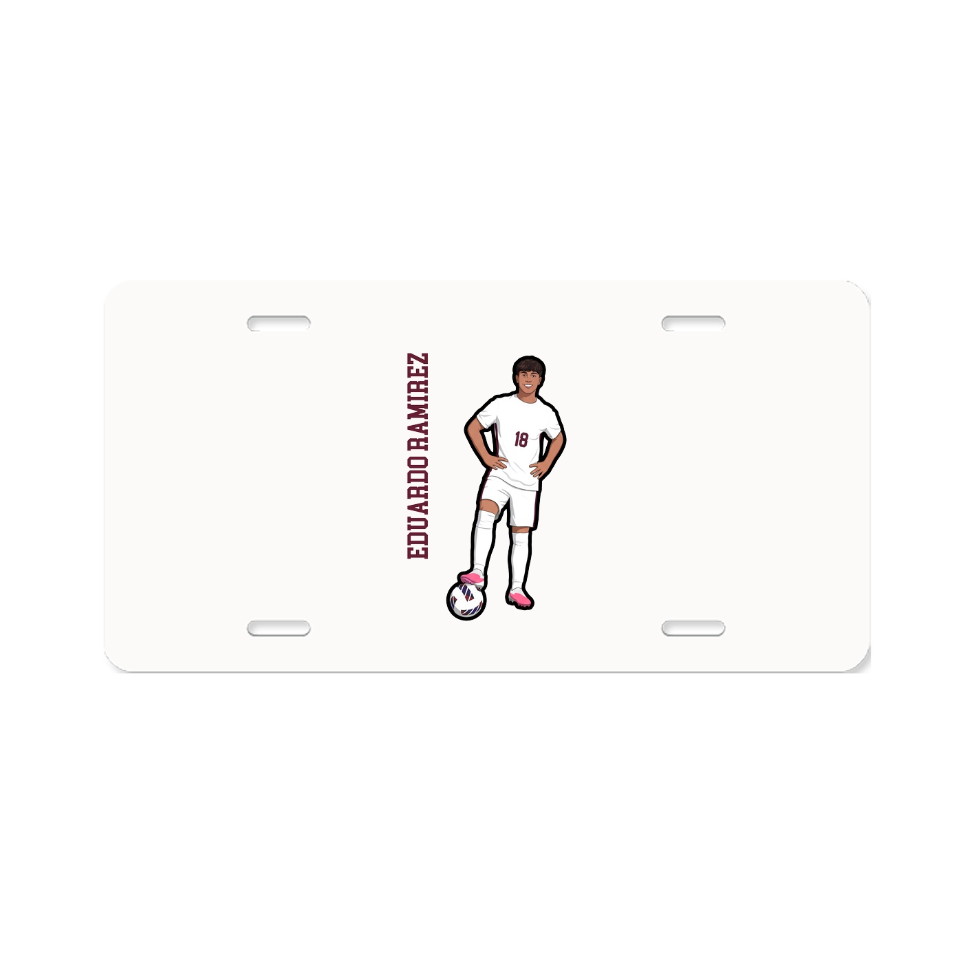 License Plate — Name Vertical in Classic
