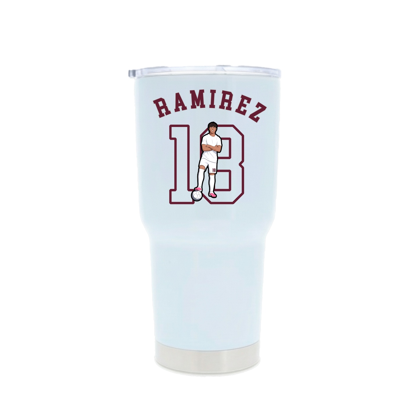 30oz Stainless Steel Tumbler — Shirsey Arch in White