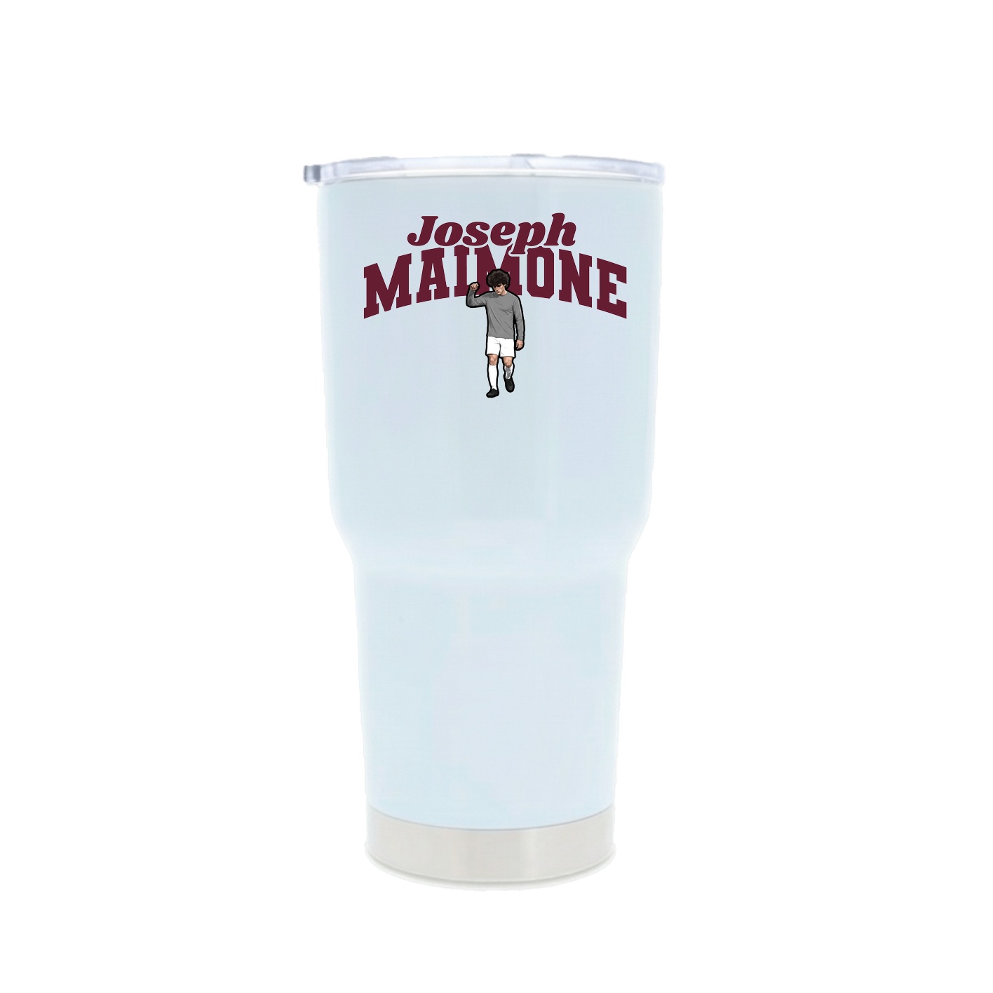 30oz Stainless Steel Tumbler — Signature Arch in White