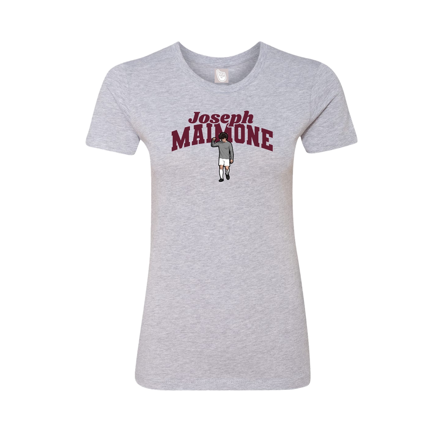 Fitted Women's Tee — Signature Arch in Grey