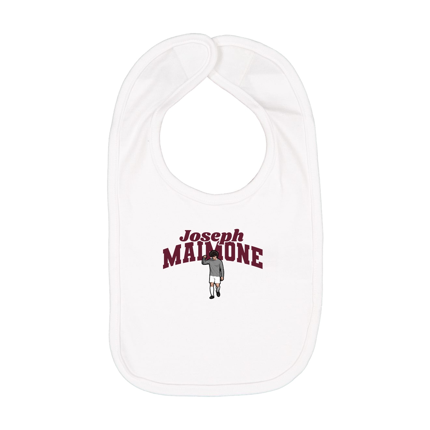 Infant Bib — Signature Arch in White