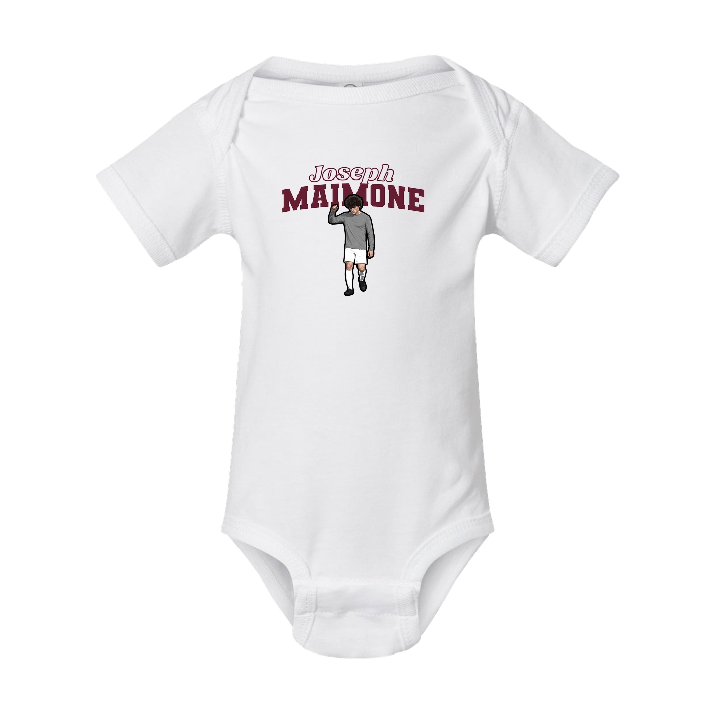 Baby Onesie — Name Arch in White