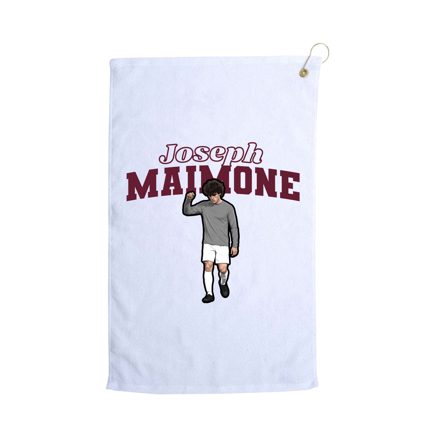 Golf Towel — Name Arch in White