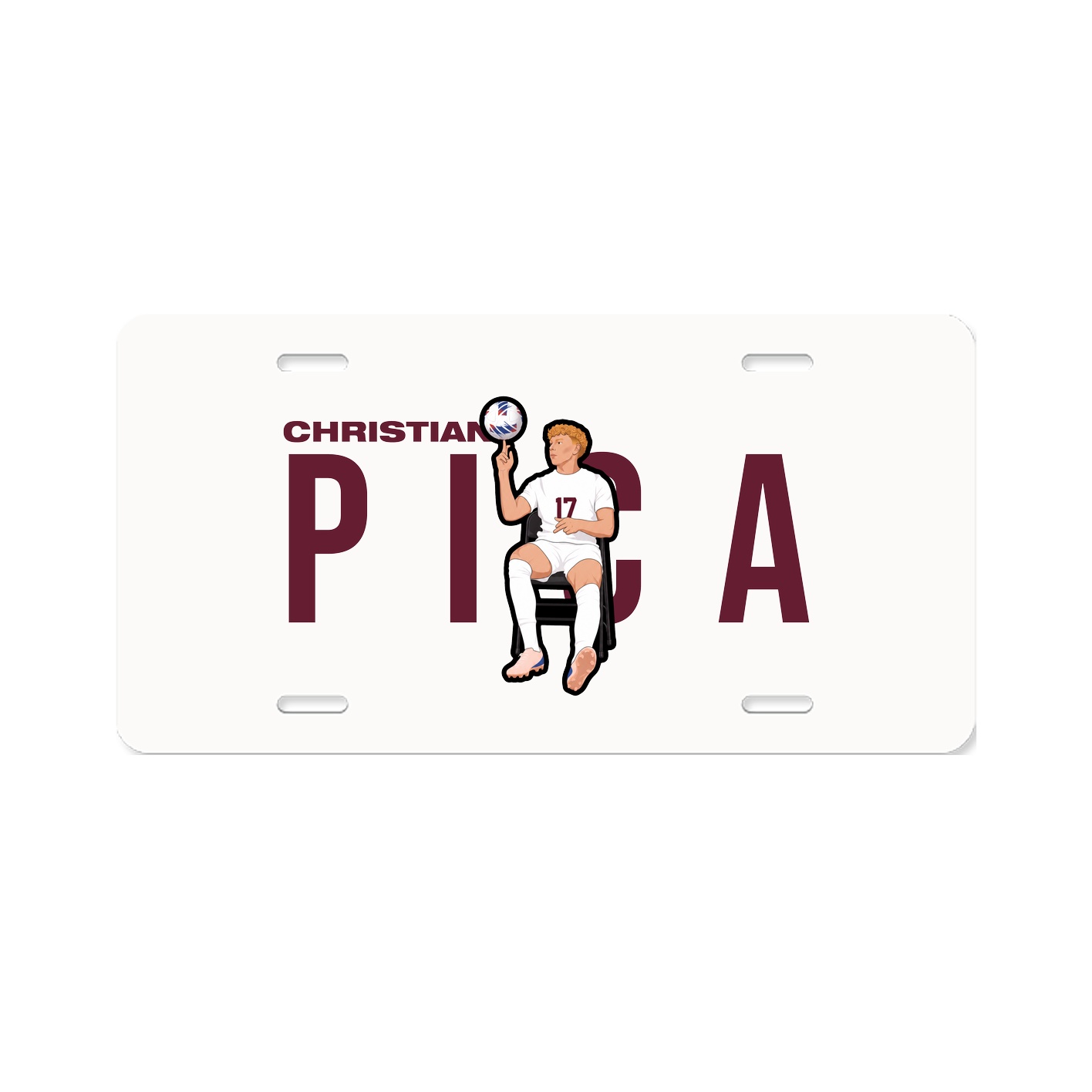 License Plate — Player Name in Classic