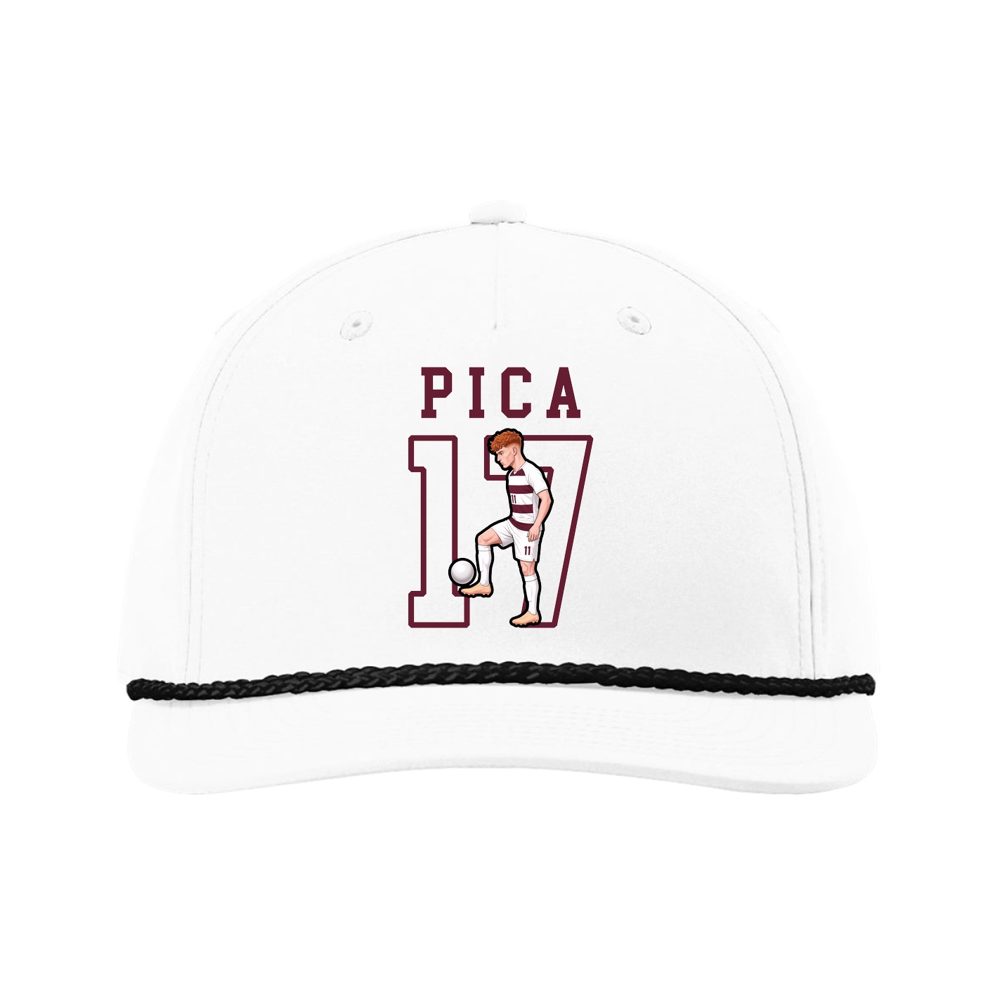 Five-Panel Classic Rope Cap — Shirsey in White