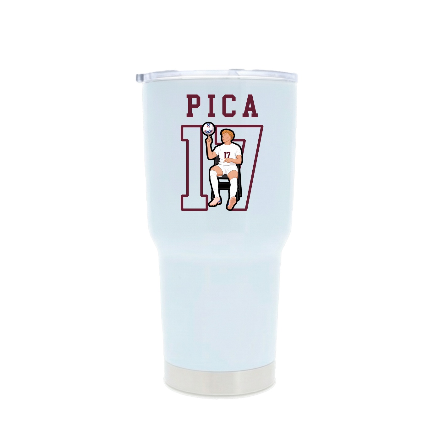 30oz Stainless Steel Tumbler — Shirsey in White