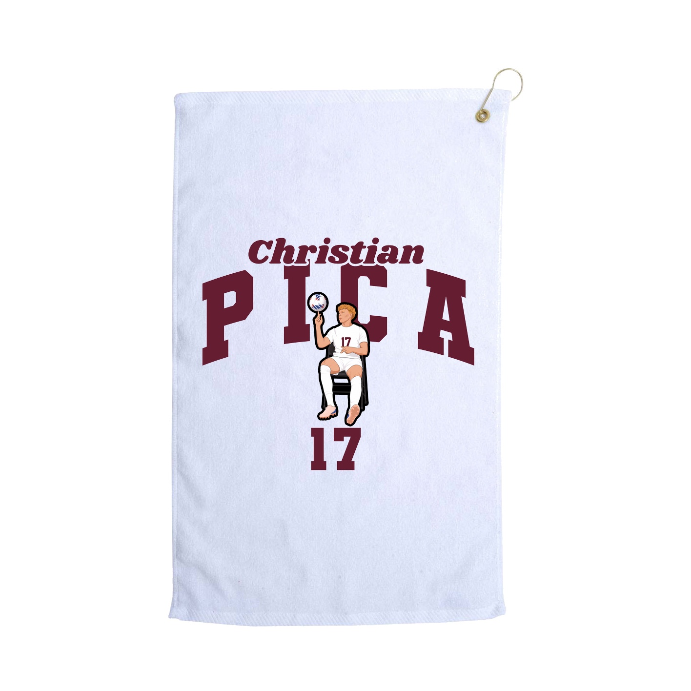 Golf Towel — Signature Arch in White