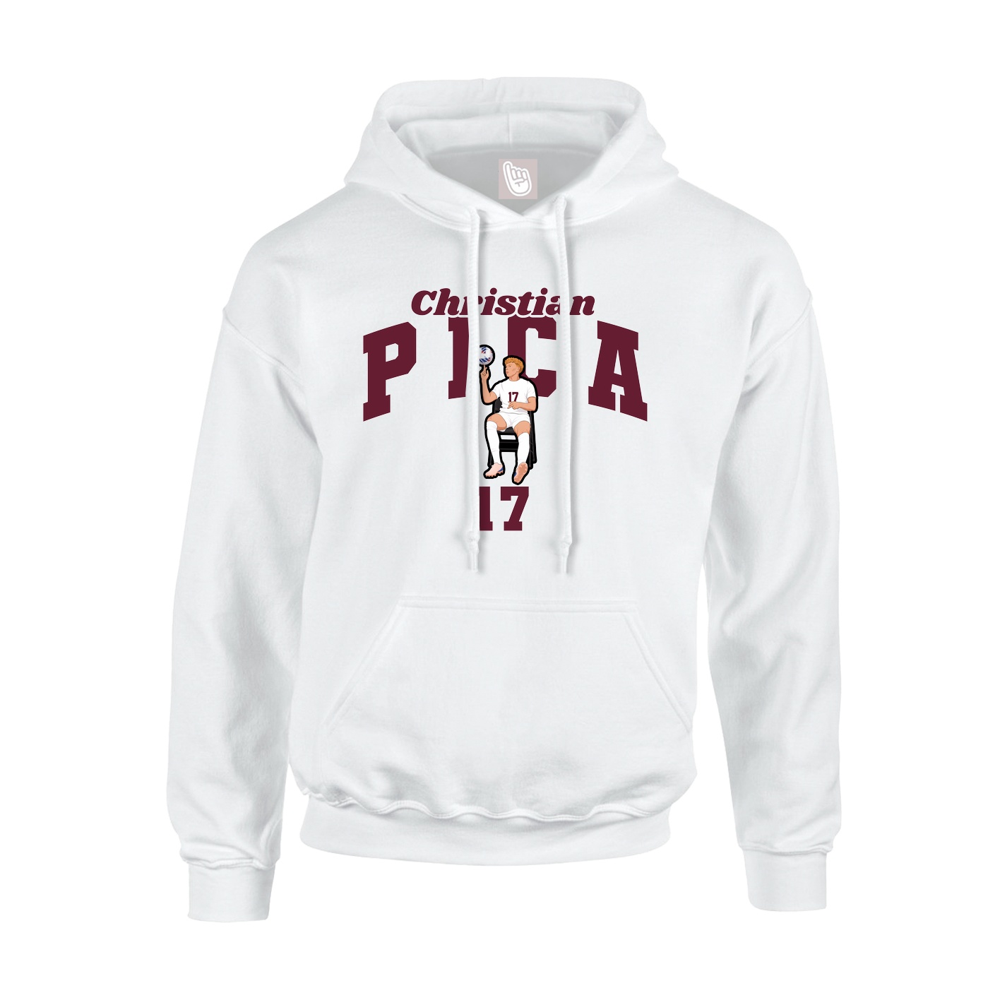 Hoodie — Signature Arch in White