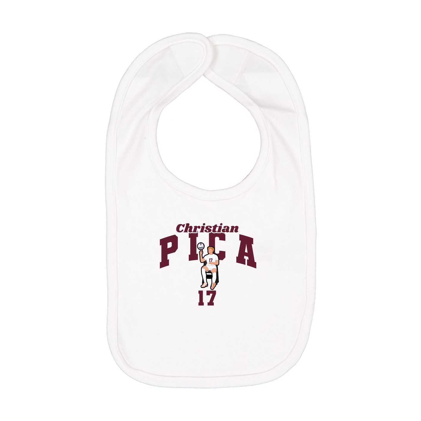 Infant Bib — Signature Arch in White