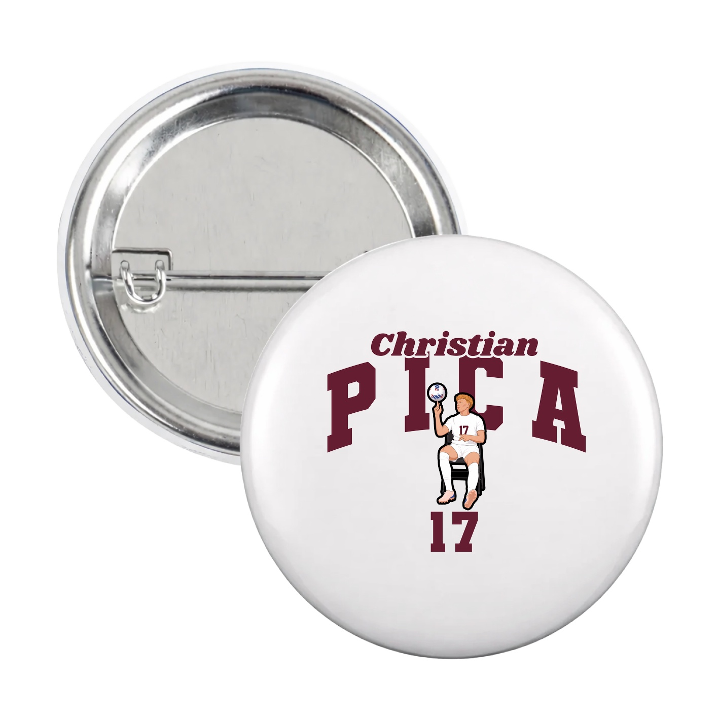 Game Day Button — Signature Arch in White